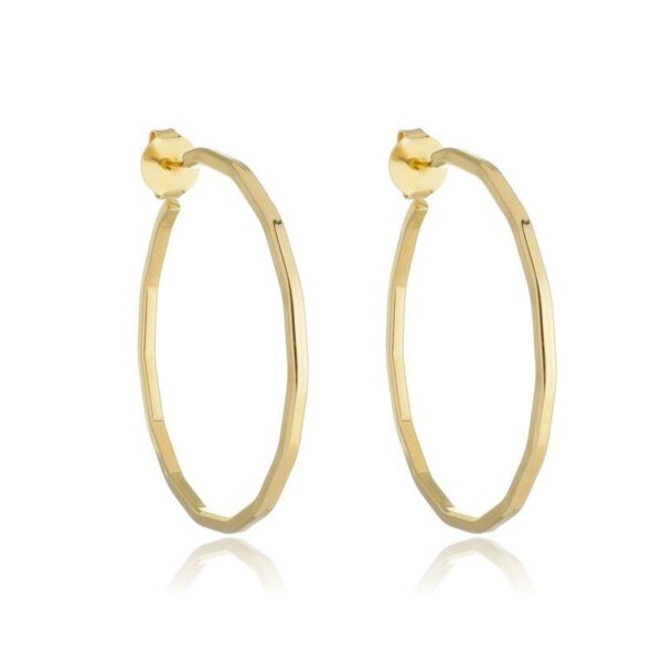 BRINCO ARGOLA ORGÂNICA DOURADO