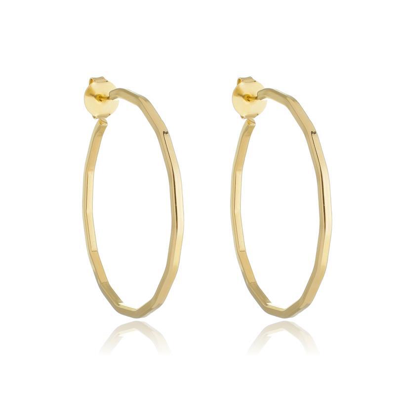 BRINCO ARGOLA ORGÂNICA DOURADO